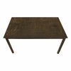 Monarch Specialties Dining Table, 60 in. Rectangular, Kitchen, Dining Room, Brown Veneer, Wood Legs, Transitional I 1302